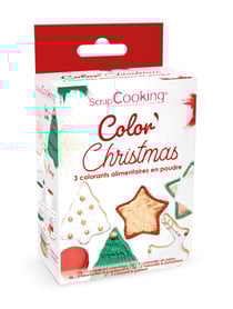 Lot de 3 colorants alimentaires ScrapCooking - Vert, doré, rouge - 70 g