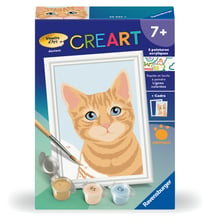 Peinture au numéro Ravensburger - CreArt Kids - Chat roux - 8 x 12 cm