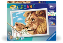 Peinture au numéro Ravensburger - CreArt Lion et son bébé - 18 x 24 cm