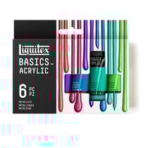 Lot de 6 tubes de peinture acrylique - Métallique - Liquitex