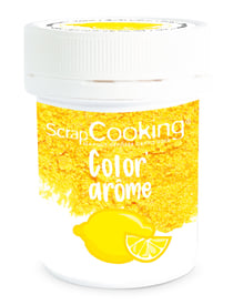 Colorant alimentaire en poudre ScrapCooking® - Color'arôme - Jaune - Arôme citron - 10 g