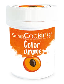 Colorant alimentaire en poudre ScrapCooking® - Color'arôme - Orange - Arôme abricot - 10 g