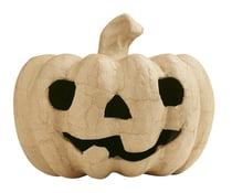 Support à décorer citrouille évidée Décopatch - 12 cm - Papier mâché