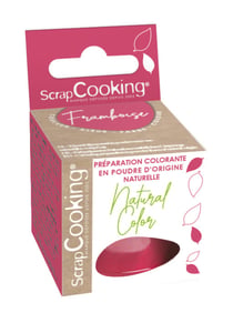 Colorant alimentaire en poudre d'origine naturelle ScrapCooking® - Framboise - 10 g