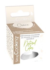Colorant alimentaire en poudre d'origine naturelle ScrapCooking® - Blanc - 10 g