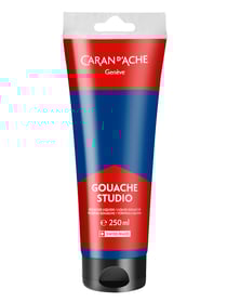 Tube 250 ml de peinture Caran d’Ache Gouache Studio - Cyan