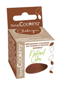 Colorant alimentaire en poudre d'origine naturelle ScrapCooking® - Marron - 10 g