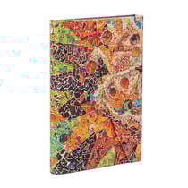 Carnet Paperblanks - Orange - Mini - Le soleil de Gaudi - 176 pages lignées