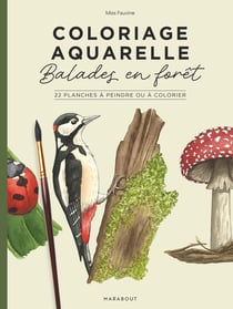 Coloriage aquarelle - Balades en forêt