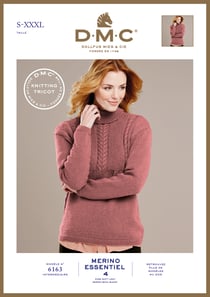 Patron de tricot DMC - Merino essentiel 7 - modèle 6163