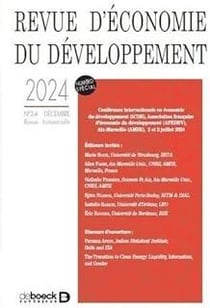 Revue d'économie du développement n.2024-3