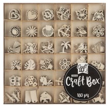 Lot de 180 pièces en bois Craft ID
