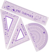 Set de géométrie - Plastique - Legami - Chat