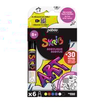 Lot de 6 marqueurs acrylique SKRIB - Pébéo