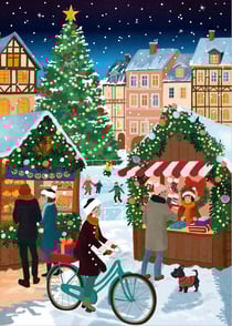 Puzzle 1000 Pièces - Marché de Noël par Caroline Lhôte