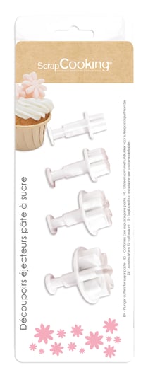 Lot de 4 découpoirs ScrapCooking® - Fleurs