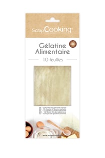 10 feuilles de gélatine