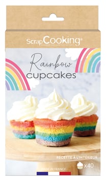 Kit cupcakes rainbow ScrapCooking®