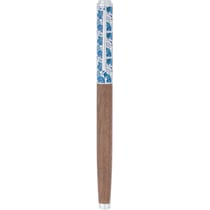 Stylo roller Oberthur - Bahia fleurs bleues - Pointe moyenne