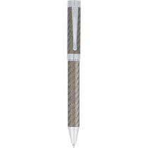 Stylo bille Oberthur - Twist orion gris chrome - Noir - Pointe moyenne