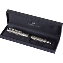 Stylo roller Oberthur - Twist orion gris chrome - Pointe moyenne