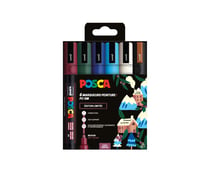 Lot de 6 marqueurs acryliques à base d'eau pointe moyenne - Posca - Cozy Winter - Exclusif édition limitée