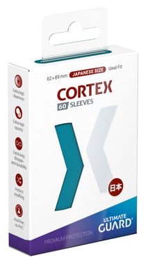 Lot de 60 pochettes de protection pour cartes Ultimate Guard - Cortex Sleeves - Format japonais - Pétrole