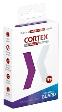 Lot de 60 pochettes de protection pour cartes Ultimate Guard - Cortex Sleeves - Format japonais - Violet mat