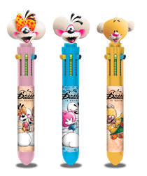 Stylo 10 couleurs - Diddl - Pointe moyenne - Modèles aléatoires - Vendu à l'unité - Modèle aléatoire - Produit vendu à l'unité