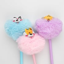 Stylo pompom coeur - Diddl - Modèle aléatoire - Produit vendu à l'unité - Modèle aléatoire - Produit vendu à l'unité