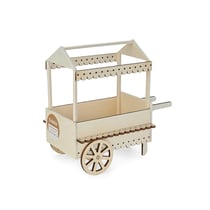 Support bois – Chariot du fleuriste - 21,5 x 13 x 20,5 cm - Créalia