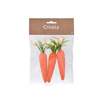 Ornements carotte x3 - 13 cm - Créalia