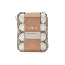 Lot de 12 œufs de Pâques en céramique - Créalia