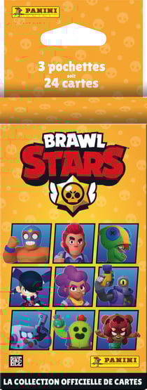 Blister Panini - 3 pochettes de cartes à collectionner - Brawl Stars