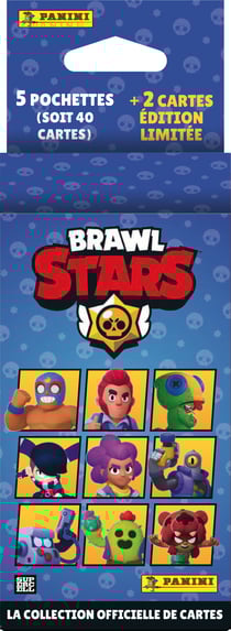 Blister Panini – Brawl Stars – 5 pochettes + 2 cartes exclusives