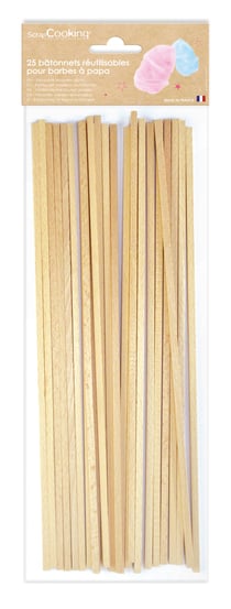 Lot de 25 bâtonnets de barbe à papa ScrapCooking® - 28 cm