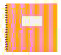 Album photo Créalia - 26 x 24 cm - Rayé orange et rose