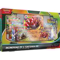 Coffret premium Pokémon : lot de 8 boosters Incineroar ex & Torterra ex