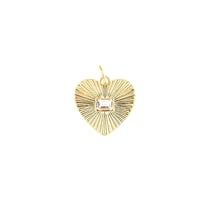 Pendentif cœur doré - Créalia
