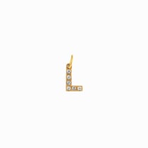 Pendentif lettre L - Acier inoxydable doré - Créalia