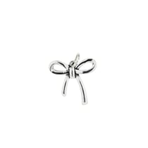 Pendentif nœud argenté - Créalia