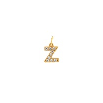 Pendentif lettre Z - Acier inoxydable doré - Créalia