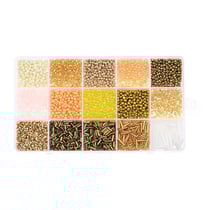 Boîte perles rocaille tube - Créalia