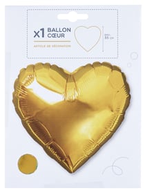 Ballon cœur Kim'Play - Doré