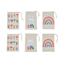 Lot de sacs en tissu Créalia - Printemps - 10 x 15 cm