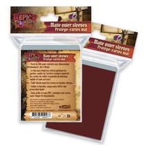 Sleeves Mat 66 x 91 mm X100 100 Microns Rouge
