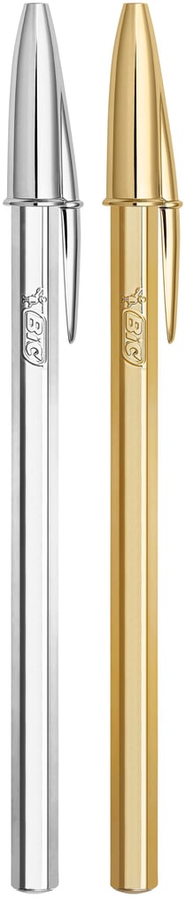 Coffret lot de 2 stylos 4 couleurs et 2 stylos cristal BIC - Bleu, noir - Pointe moyenne