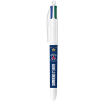 Stylo bille BIC - PSG Champion - 4 couleurs - Pointe moyenne