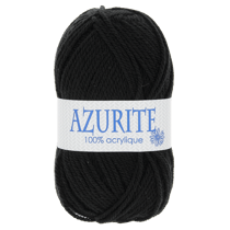 Lot de 10 fils à tricoter 100 % acrylique - Azurite - Tradition - Noir 0585