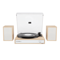 Platine vinyle Blutooth et enceintes assorties Victrola - Harmony - Bois naturel